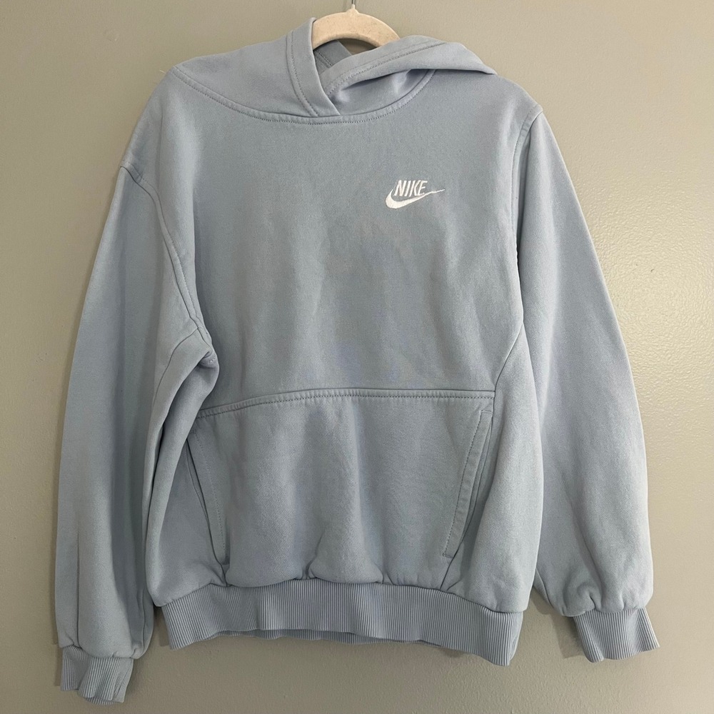 Nike Sportswear Phoenix Fleece Pullover Hoodie Light Blue Mens Medium